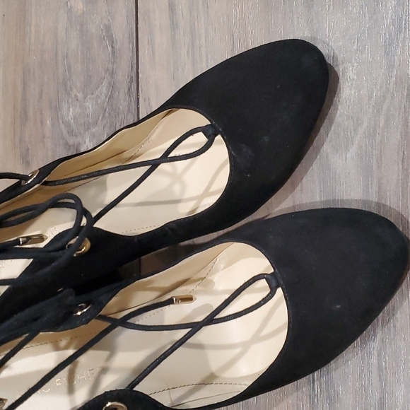 Marc Fisher Women Suede Block heels sandals Lace up shoes sz 9.5M - Picture 10 of 10